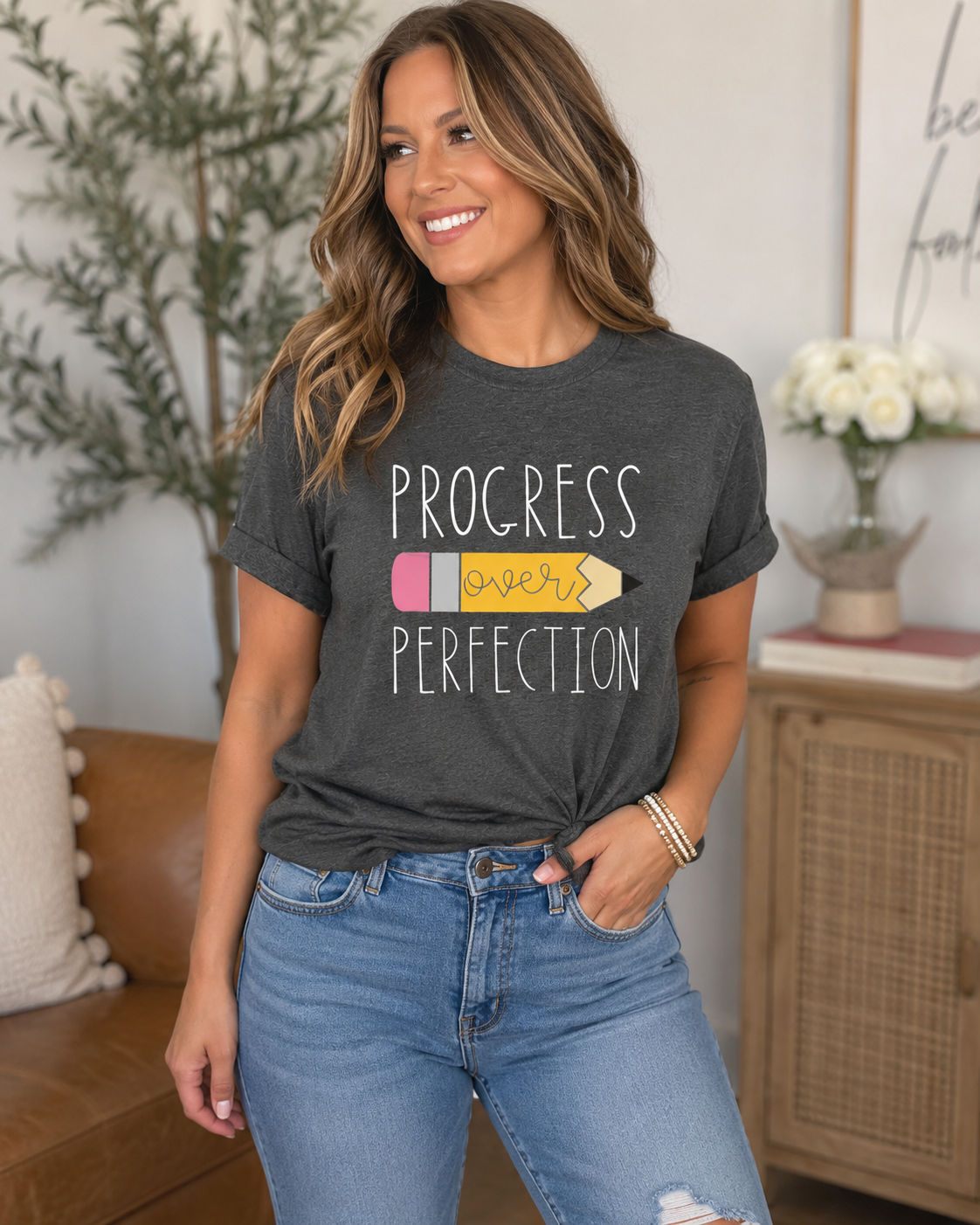 Progress Over Perfection Graphic Tee