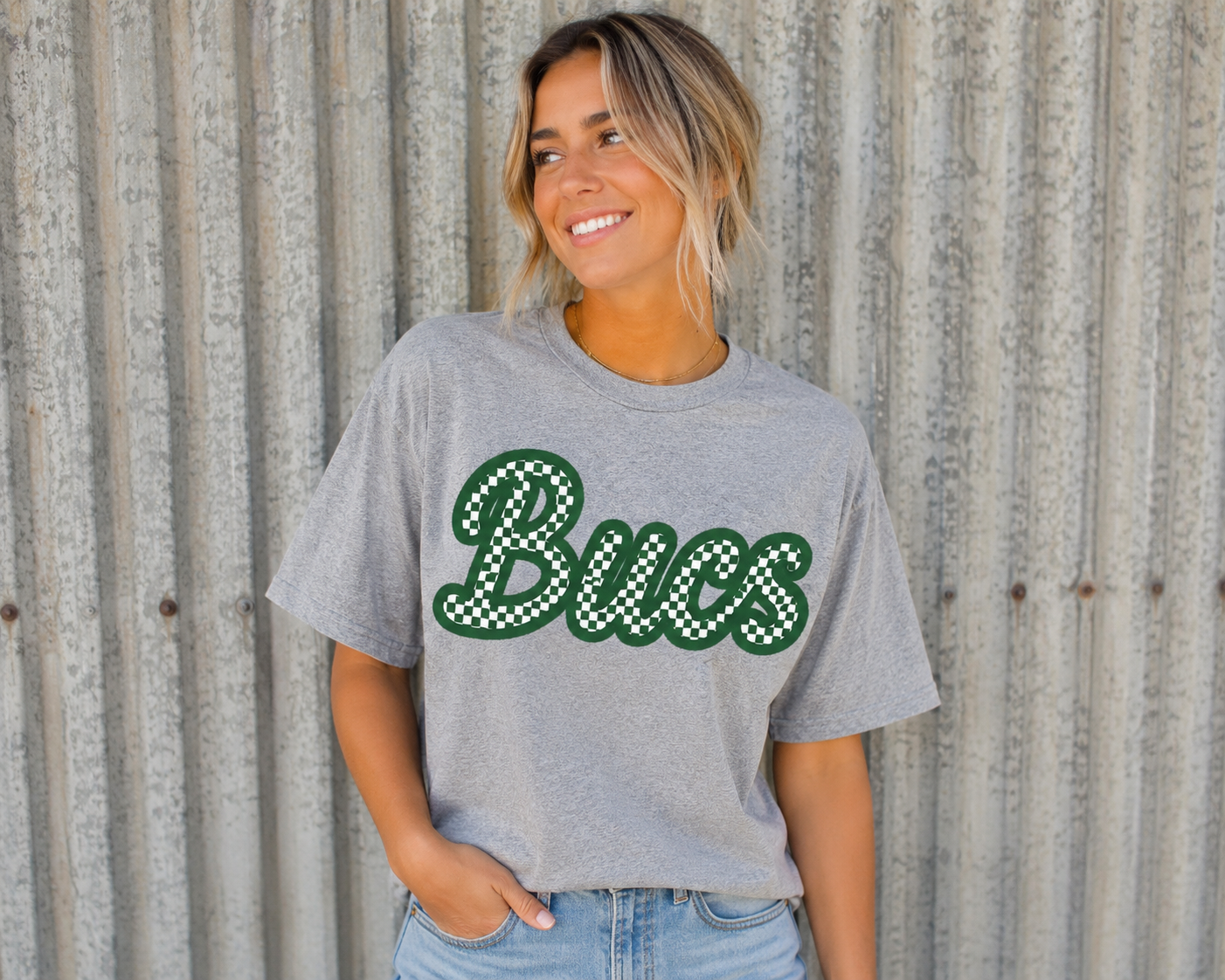 Bucs Checkered Graphic Tee