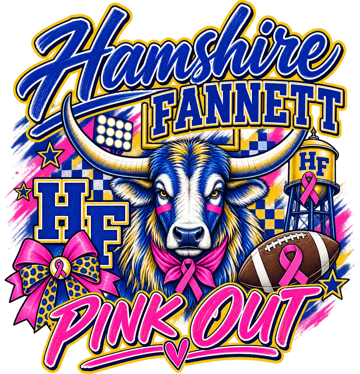 Hamshire Fannett Pink Out Graphic Tee