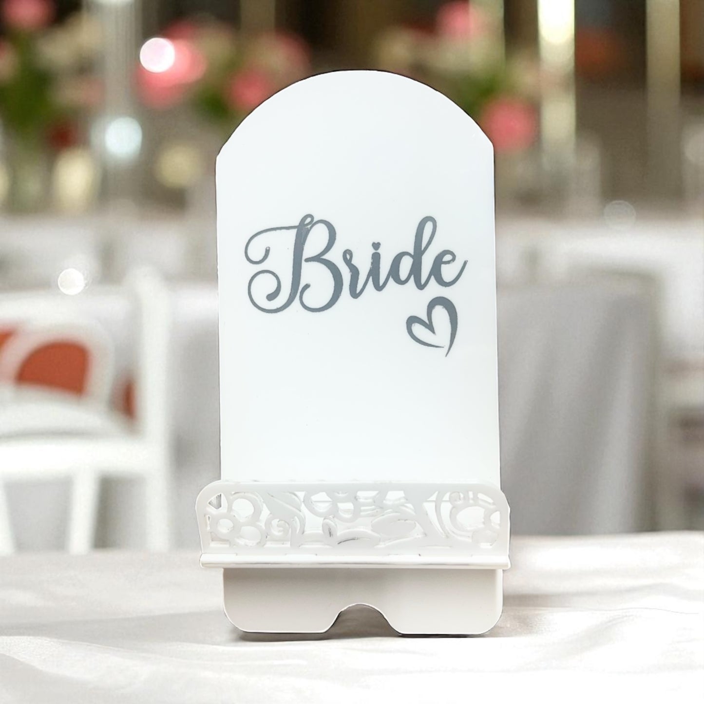 Bride/Groom Phone Stands