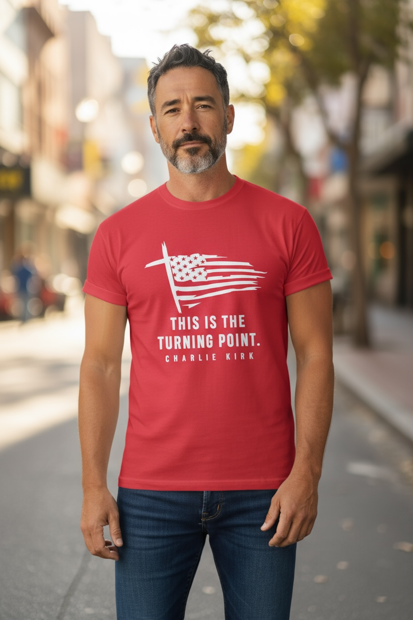 Charlie Kirk Turning Point Graphic T-Shirt