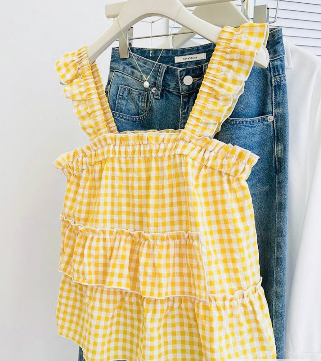 Yellow Plaid Top