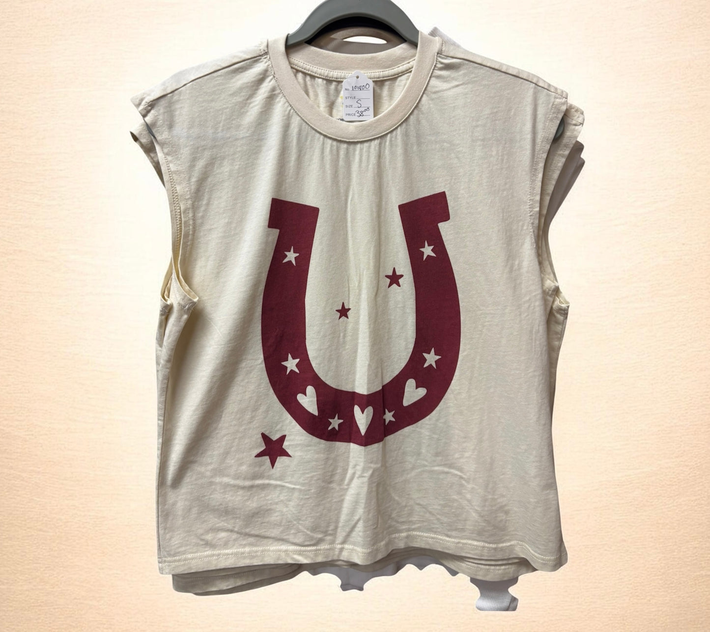 Red Horse Shoe And Stars Tee
