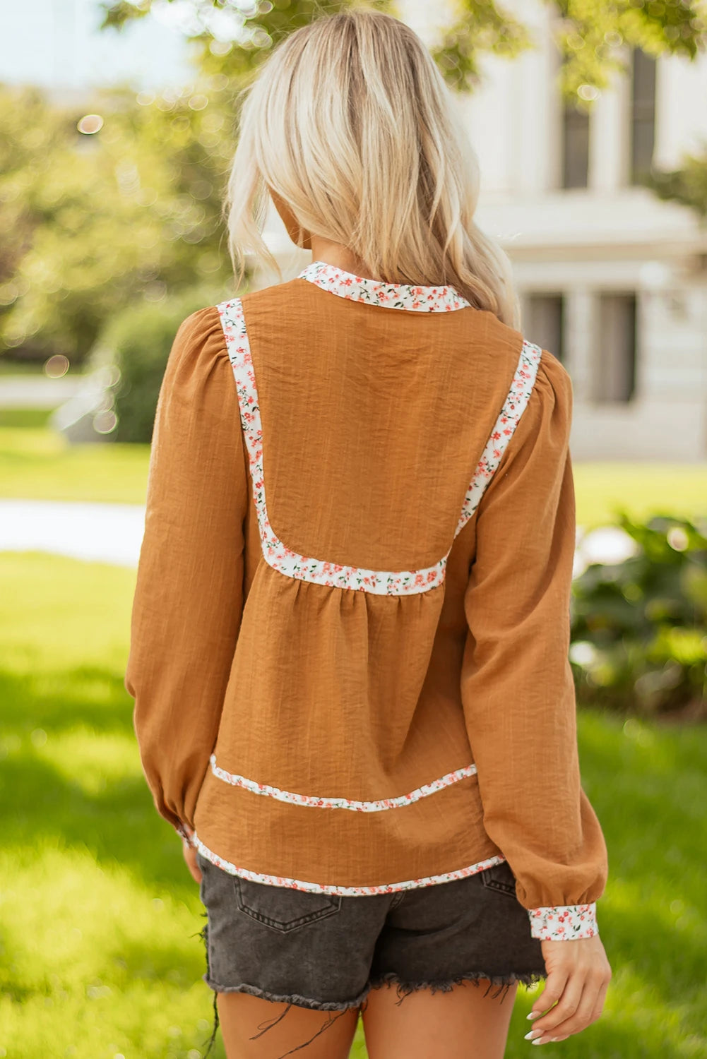 Straw Puff Blouse