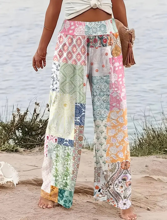 Casual Patchwork Pants