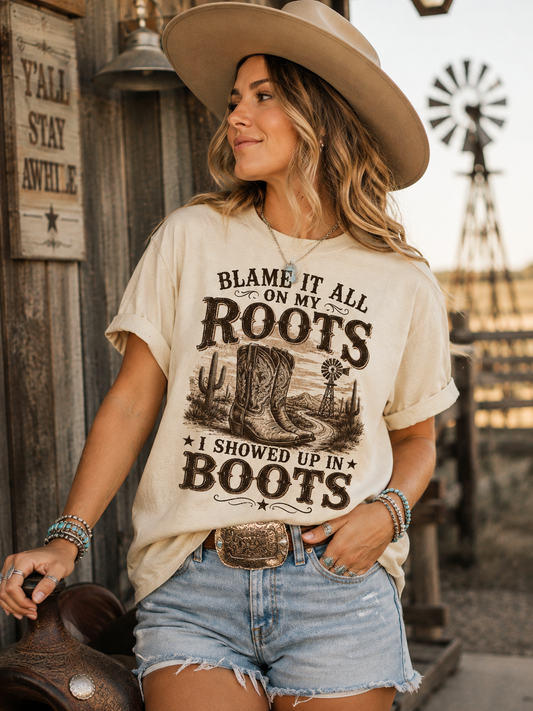 Blame It All On My Roots Graphic Tee
