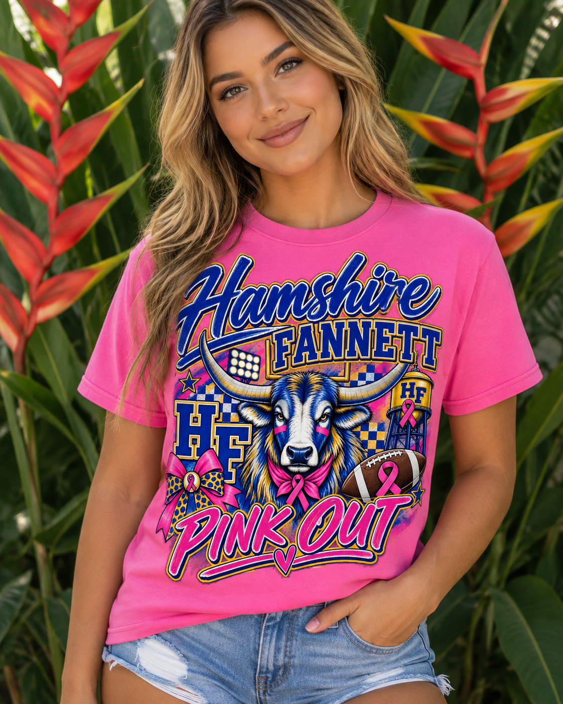 Hamshire Fannett Pink Out Graphic Tee