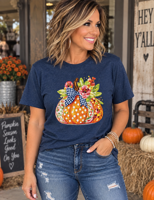 Floral Pumpkin Graphic Tee