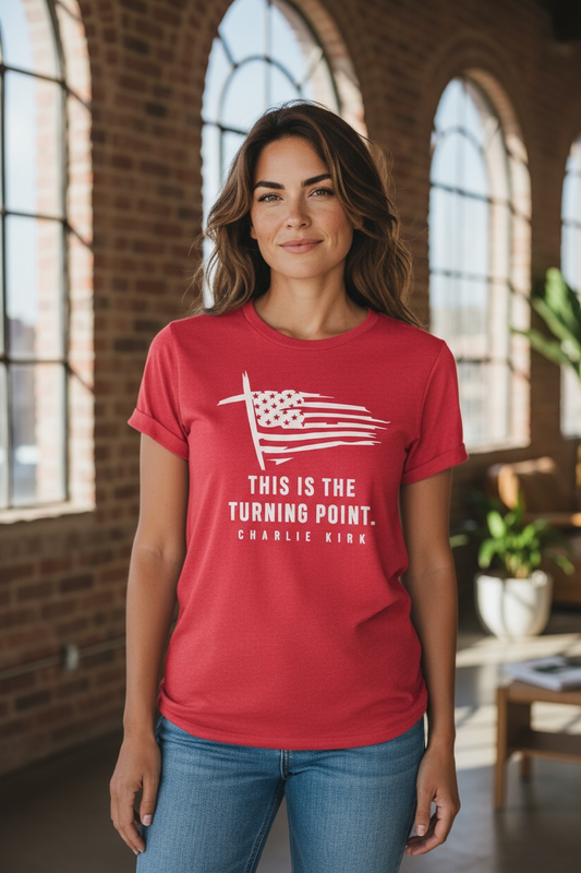 Charlie Kirk Turning Point Graphic T-Shirt