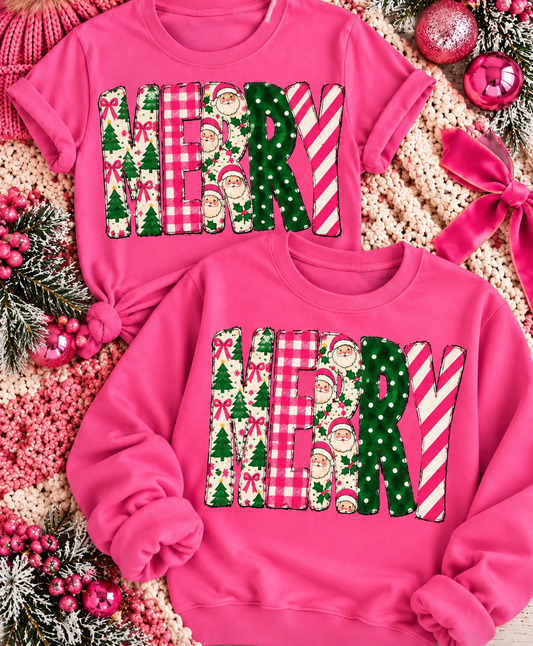 Merry Sweatshirt or Graphic Tee