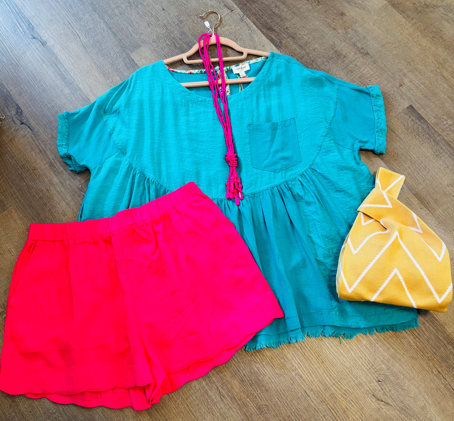 Hot Pink Ruffle Shorts