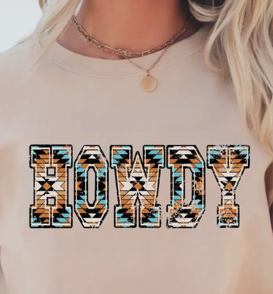 Howdy Aztec Graphic T-Shirt