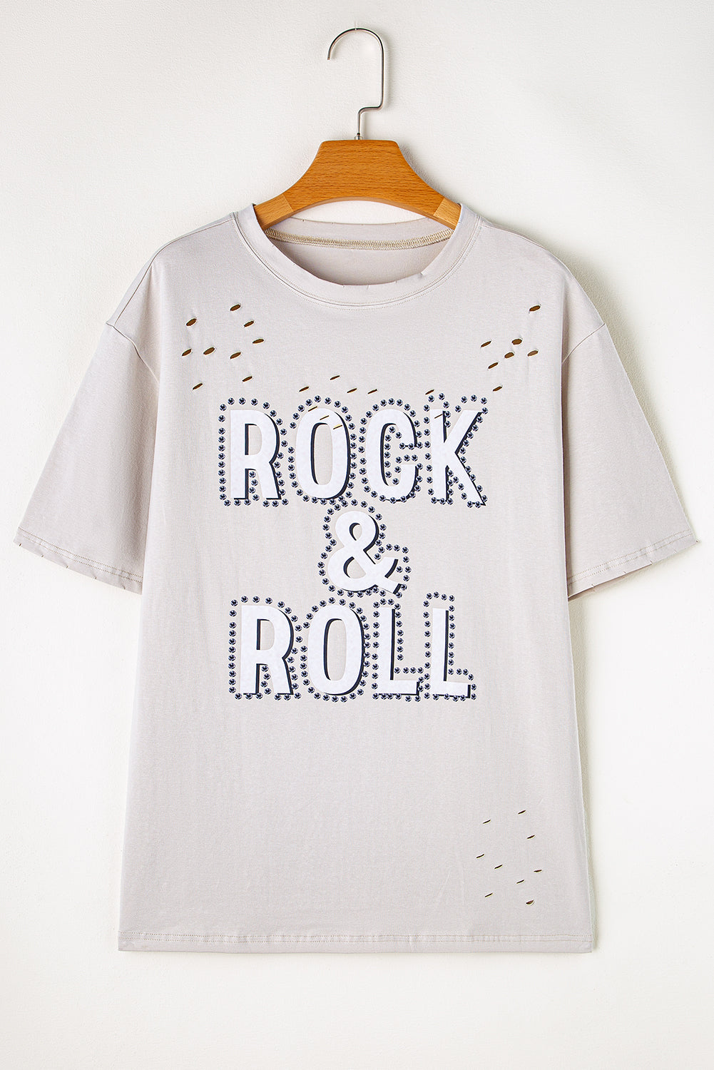 Rock and Roll Graphic Distressed Tee