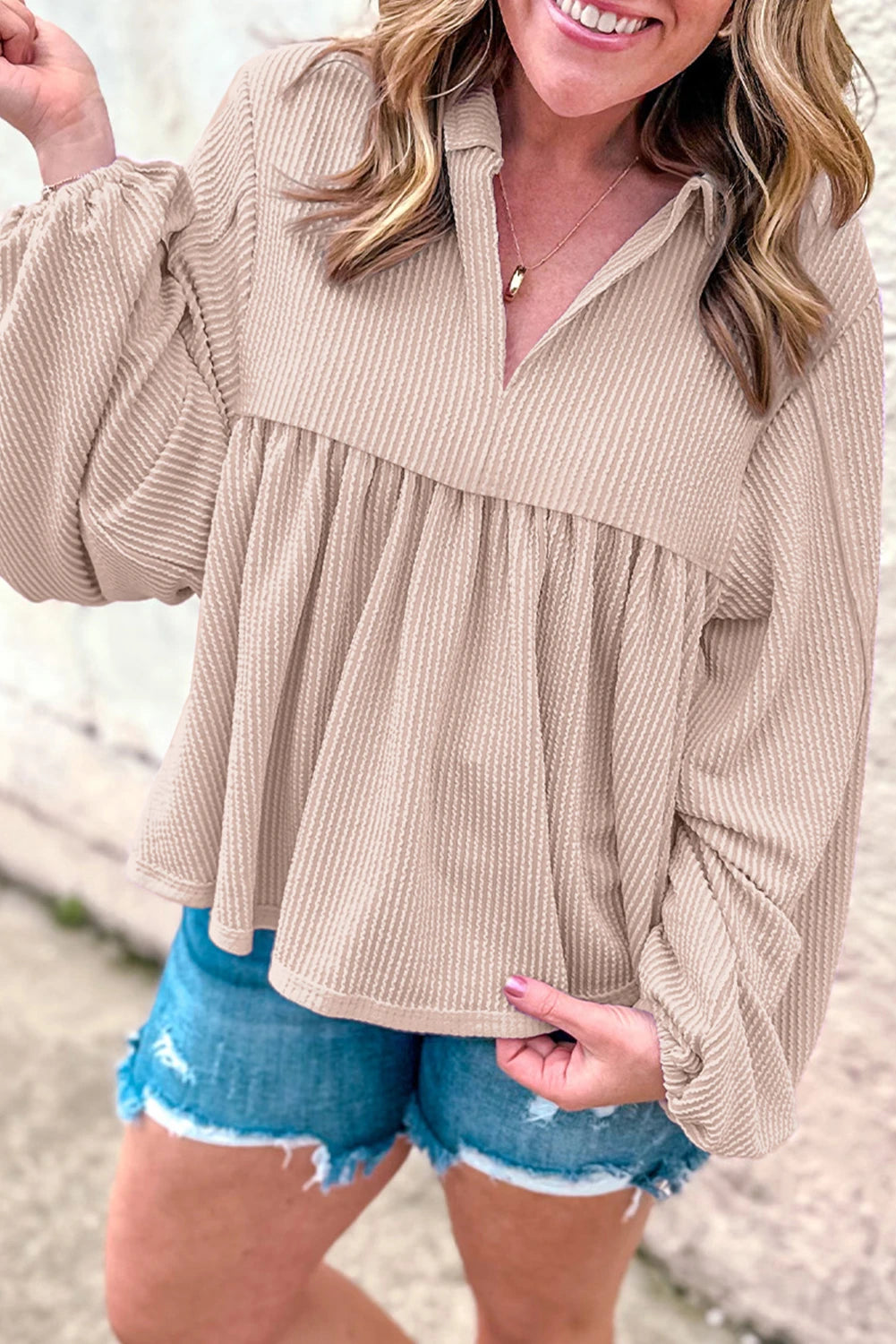 Parchment Corded Blouse