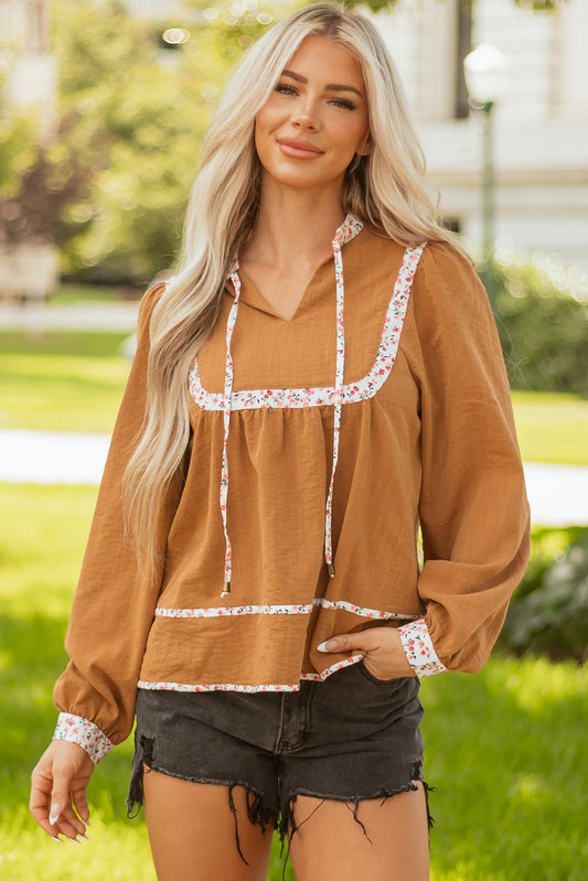 Straw Puff Blouse